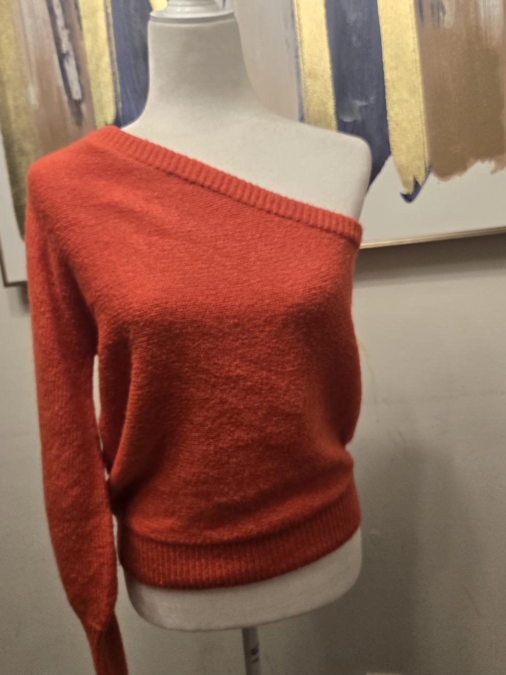 Lilly Pulitzer Off-Shoulder Women's Sweater in Bright Orange